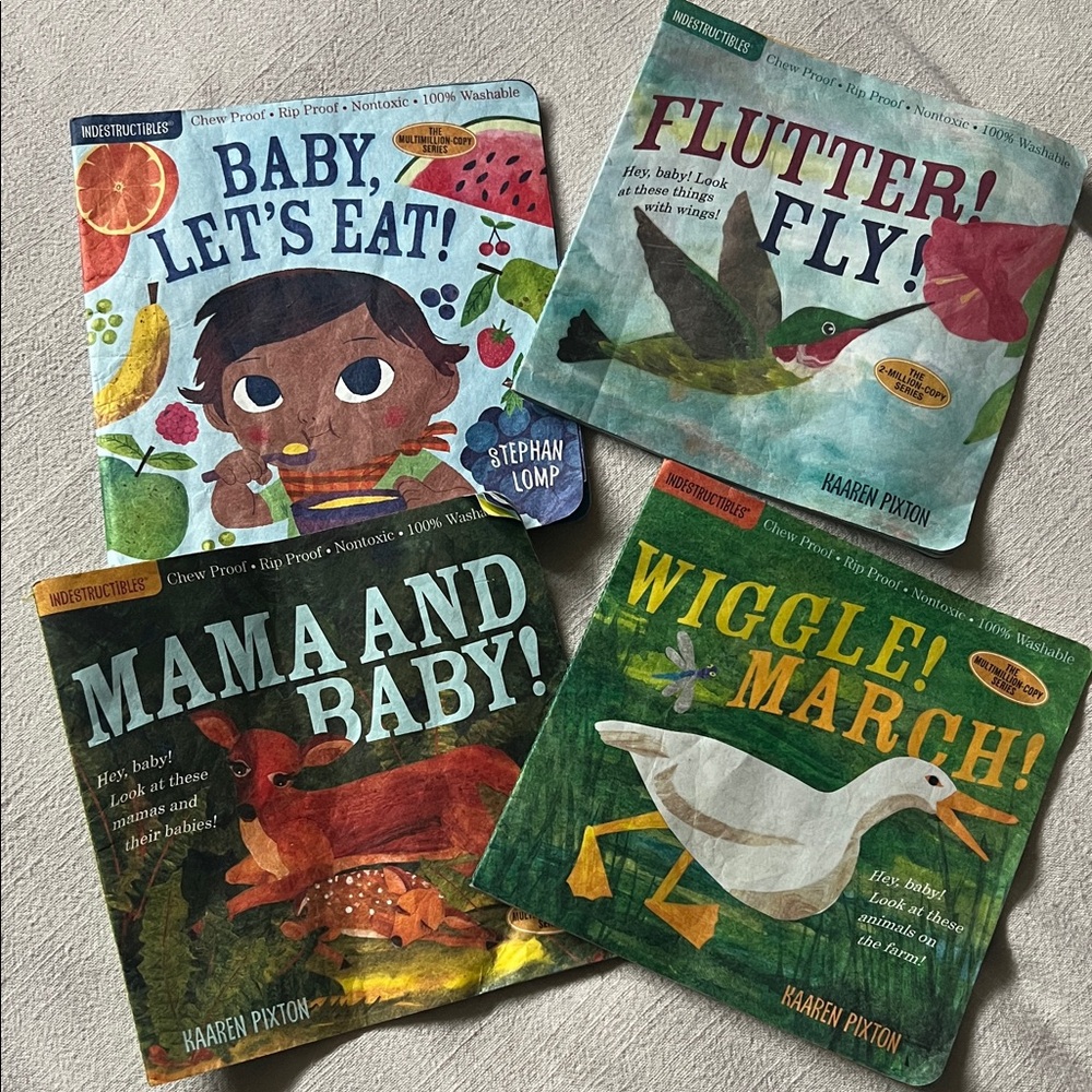 Set of 4 Indestructibles Infant / Toddler Books